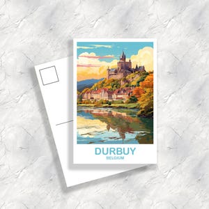 Durbuy Belgium Travel Art postcard, Belgium Travel, Belgium Postcard, Durbuy Travel Art, Europe Travel Postcard, Durbuy Art | T2EU_BEDU1_P