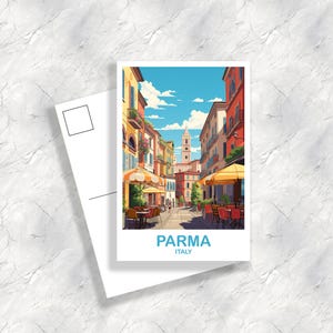 Parma Italy Travel Postcard, Parma Travel Postcard, Italy Postcard, Parma Travel Art, Italy Travel Postcard | T2EU_ITPA1_P