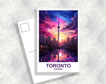 Toronto Travel Postcard, Ontario Travel Postcard, Toronto Postcard, City Skyline Postcard, Lake Ontario Postcard, Canada | T2NA_ONTO4_P
