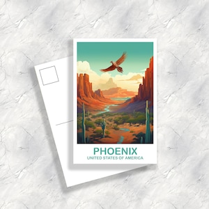 Phoenix Arizona Reisepostkarte, Arizona Reisepostkarte, Nationalpark Postkarte, Grand Teton National Park Reisepostkarte | T2NA_ARPH1_P