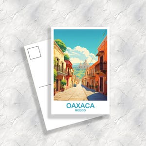 Oaxaca Mexico Travel Postcard, Mexico Art Postcard, Mexico Travel Art, Travel Art, Oaxaca Travel Postcard, Travel Postcard | T2NA_MEOA1_P