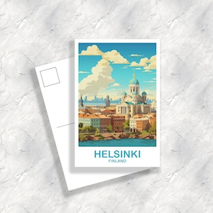 Carte postale de voyage en Finlande à Helsinki, Carte postale de voyage en Finlande, Carte postale murale d'art en Finlande | T2EU_FIHE1_P