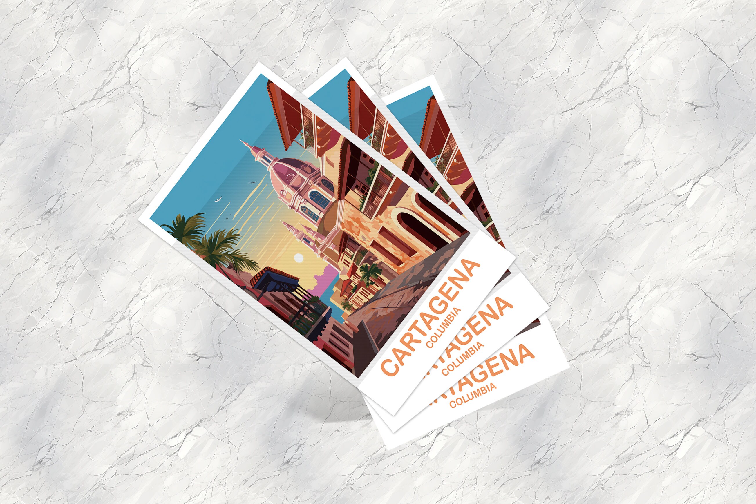 Artery8 Grußkarte „Cartagena Kolumbien“ – 17,5 X 12,5 Cm, Blanko Innen, Mit Umschlag