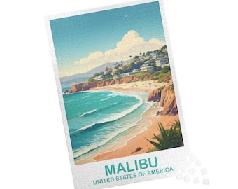 Malibu California Travel Puzzle | Travel Memory Design Gift Souvenir