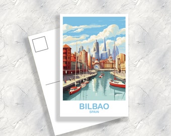 Carte postale de voyage en Espagne à Bilbao, Espagne, Carte postale de voyage, Carte postale murale de Bilbao, Carte postale de voyage en Espagne | T2EU_SPBI1_P