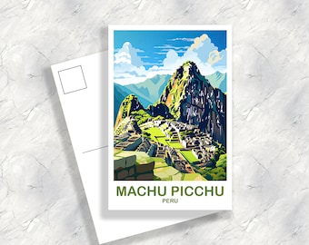 Affiche de voyage Machu Picchu, oeuvre d'art murale puru, art mural Machu Picchu, affiche du Pérou, oeuvre d'art murale de voyage oeuvre d'art de voyage Puru Machu Picchu | T2SA_PEMA1_P