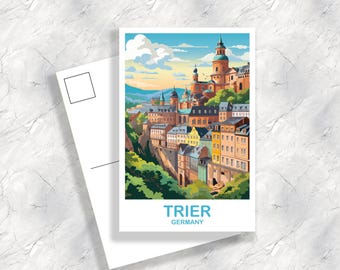 Trier Deutschland Reise Postkarte, Trier Deutschland Reise Erinnerung Geschenk Scrapbooking Postkarte Europa Reisegeschenk Trier Kunst | T2EU_GETR1_P