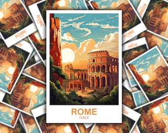 Rome Italy Travel Sticker, Rome Travel Art Sticker, Italy Travel Sticker, Rome Travel Art, Italy Travel Art | T2EU_ITRO2_S