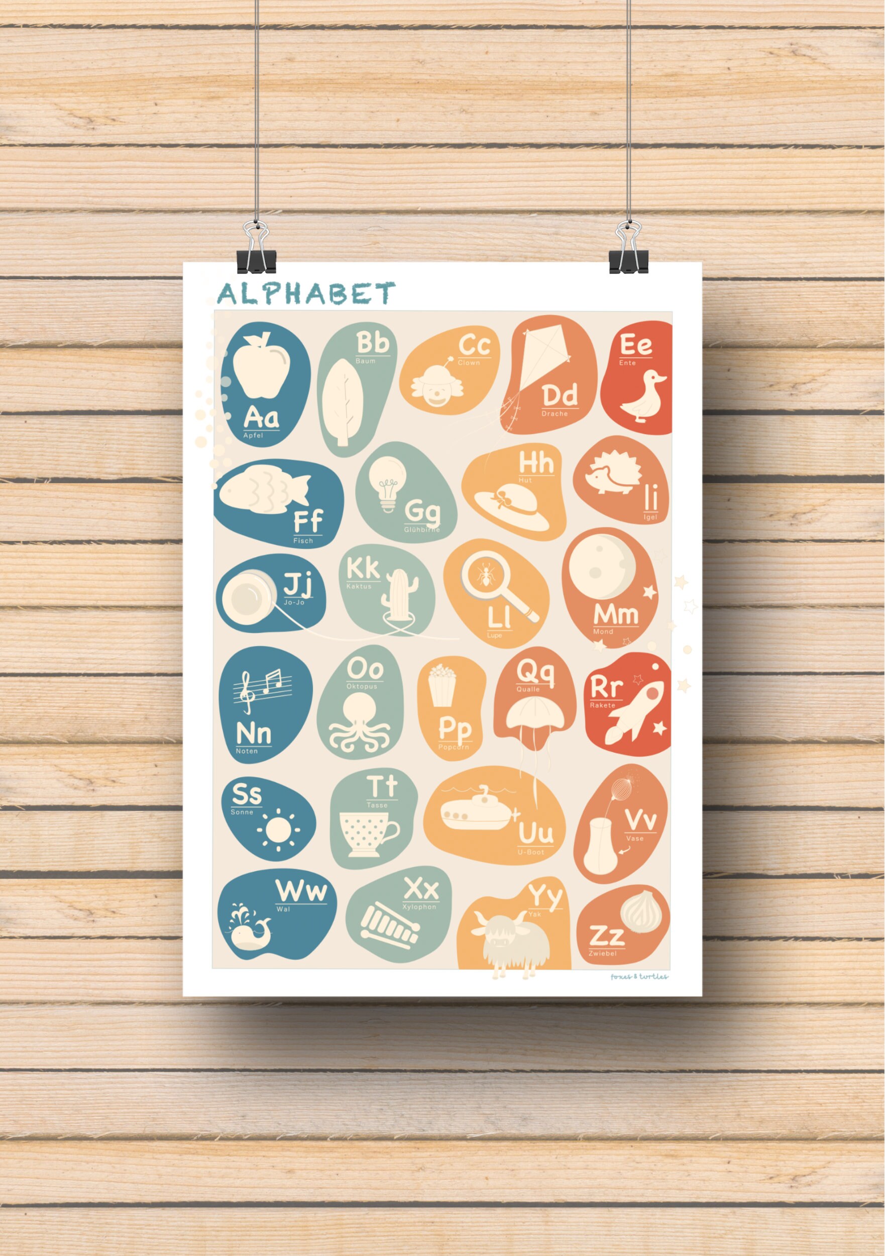 Lernposter Alphabet | Das ABC | Nachhaltiges Naturpapier in DIN A3
