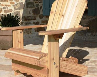 Seabreeze Royal Handcrafted Knotted Cedar Adirondack Chair, Unstained, Folding Wooden Patio Furniture, Free Engraving and Shipping