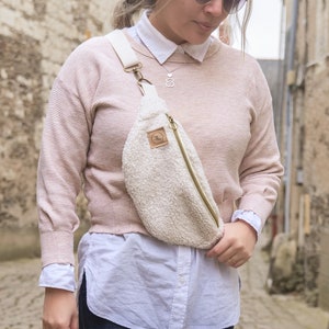 Faux fur fabric fanny pack with matching coin purse - Handmade - 4 colours to choose from