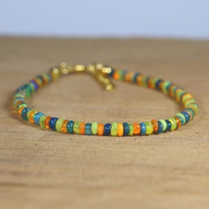 AAA Ethiopian Opal Beaded Bracelet, Natural Multi Opal Beads Bracelet, October Birthstone, 3-5 mm Fire Opal Beads Bracelet, Opal Jewelry