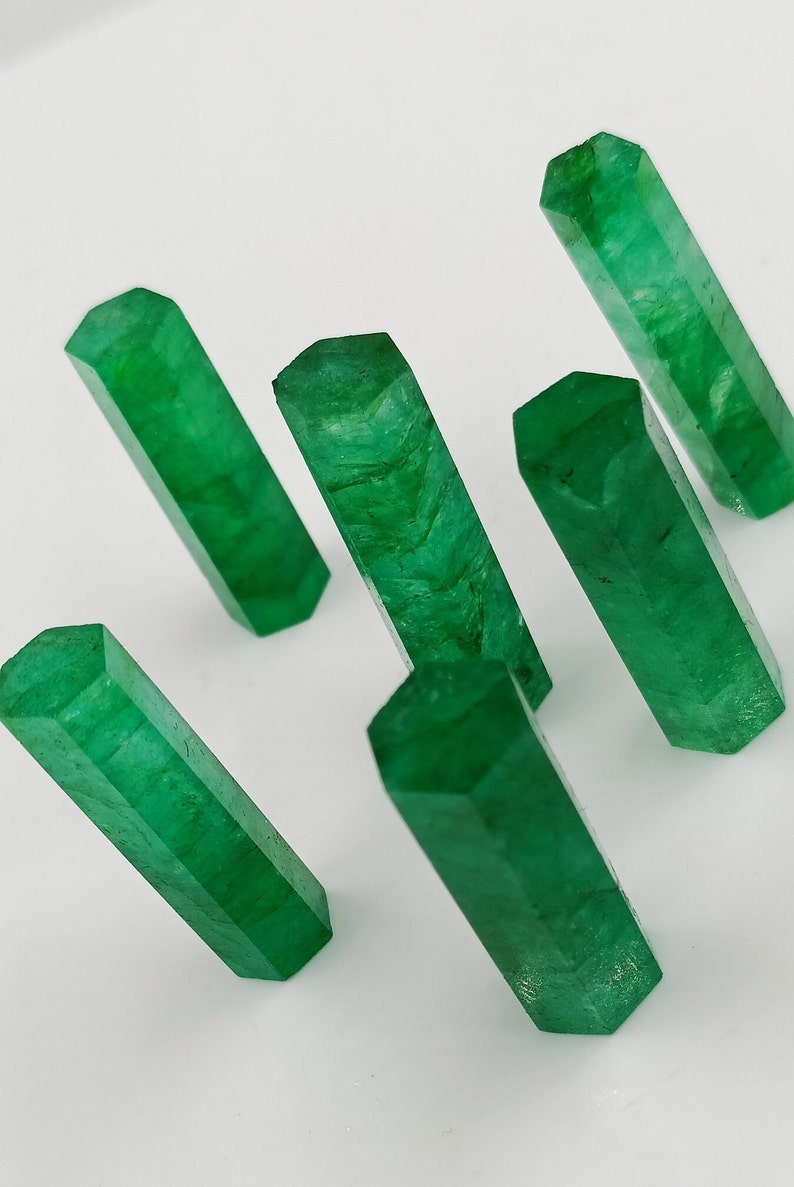 Natural Emerald Rough
Raw Green Gemstone Lot
Uncut Raw Emerald
Rough Crystal Specimen
Green Precious Stone