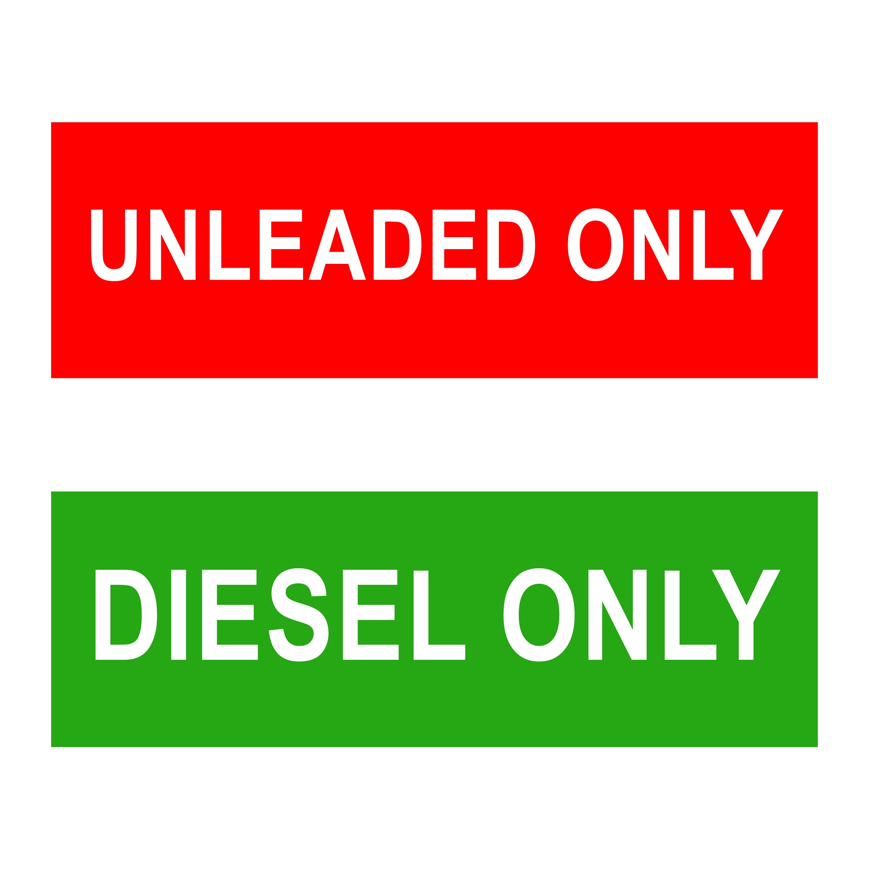 2 x 55 x 25 mm „Diesel Only“ Aufkleber, Schwarz