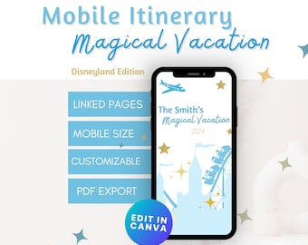 Disneyland Reiseplan Template: Digitaler Urlaubsplaner (Digitaler Download)