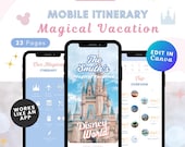 WDW Vacation Digital Itinerary Planner: 23-Page Travel Template (Canva) with Lightning Lane Guide