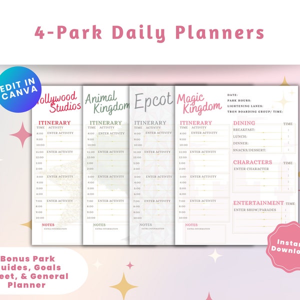 WDW 4-Park Customizable Planners - Your Guide to the Magic!
