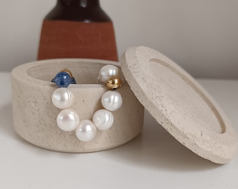 Stone bowl - jewelry box, gift bowl, luxury gift.