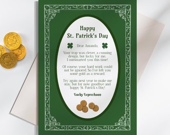 Leprechaun Letter Printable | Leprechaun Trap, St Patrick's Day Kid Activity, Editable Leprechaun Letter, Saint Patrick's Day, St Paddy's