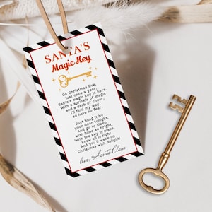 Santa&#39;s Magic Key Tag Printable | Editable Santa&#39;s Magical Key, Christmas Eve Box, Christmas Eve Traditions, No Chimney, Christmas Key, B4