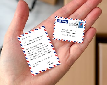 Mini Letter and Envelope Template | Printable Miniature Love Letters, Valentine's Day Card, Mini Love Letter, Gift For Him, Gift For Her