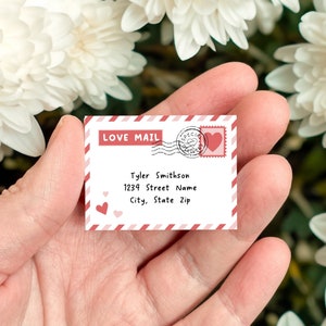 Miniatur Liebesbrief Vorlage Mit Umschlag | Druckbare Mini Liebesbriefe, Valentinstag Geschenk, Liebescoupons, Mini Brief, bearbeitbarer Brief