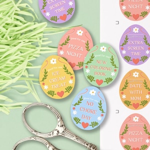 Easter Egg Filler Coupons | Printable Easter Egg Coupons, Editable Easter Tokens, Easter Coupons, Coupons for Kids, Easter Basket Filler