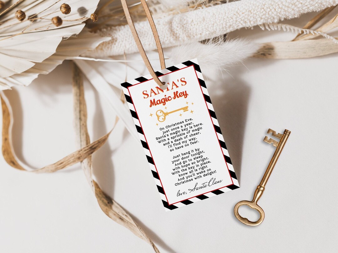 Santa's Magic Key Tag Printable | Editable Santa's Magical Key ...