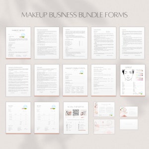 Makeup Artist Bundle Forms, Editable Makeup Service Contract, Professional Client Agreement, Makeup Care Card, Canva Template Business Tools image 4