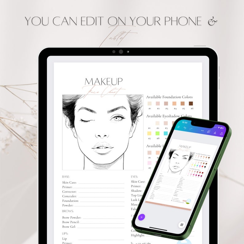 Makeup Artist Bundle Forms, Editable Makeup Service Contract, Professional Client Agreement, Makeup Care Card, Canva Template Business Tools image 6