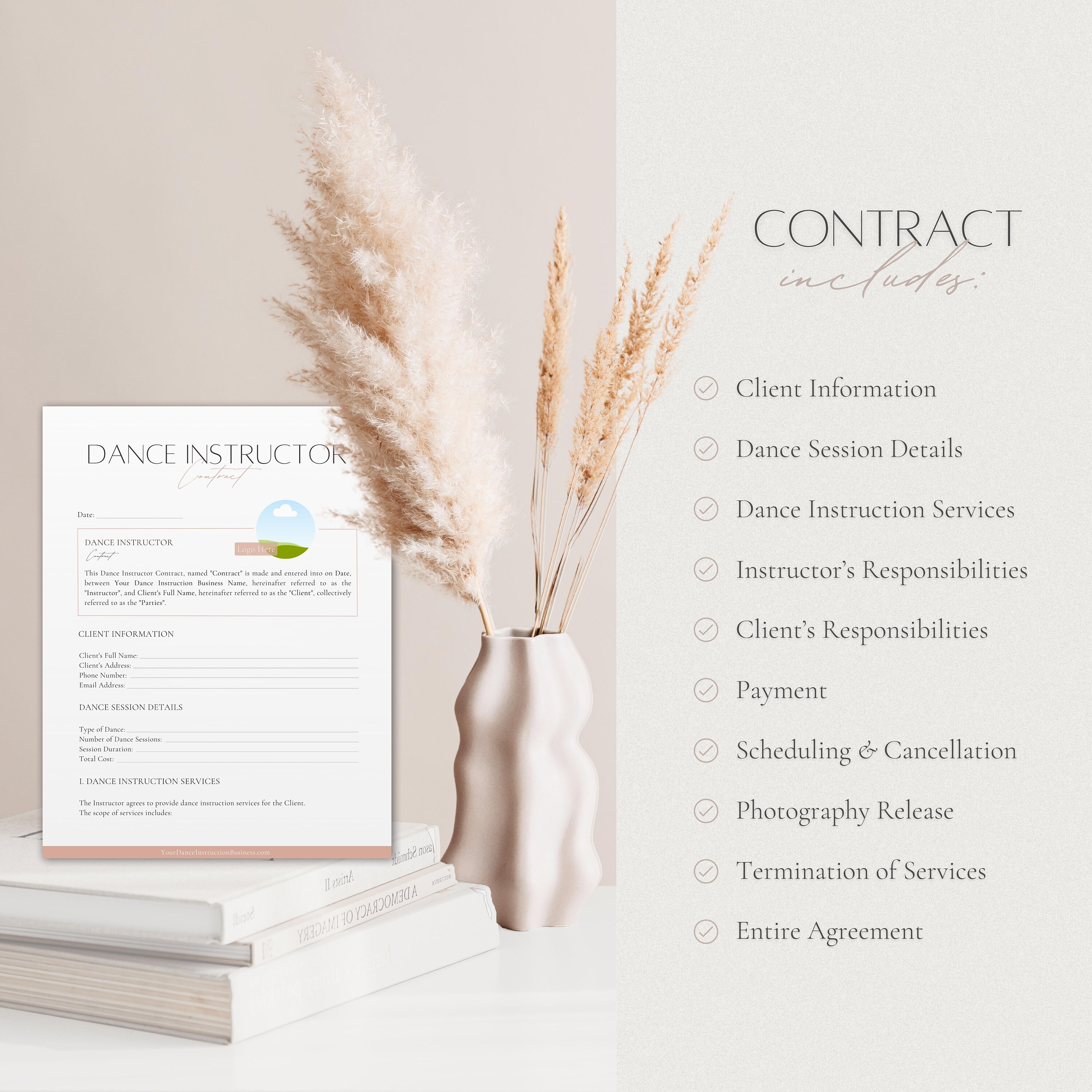 Dance Instructor Contract Template, Dance Services Contract Dance Instructor Contract Template, Dance Services Contract