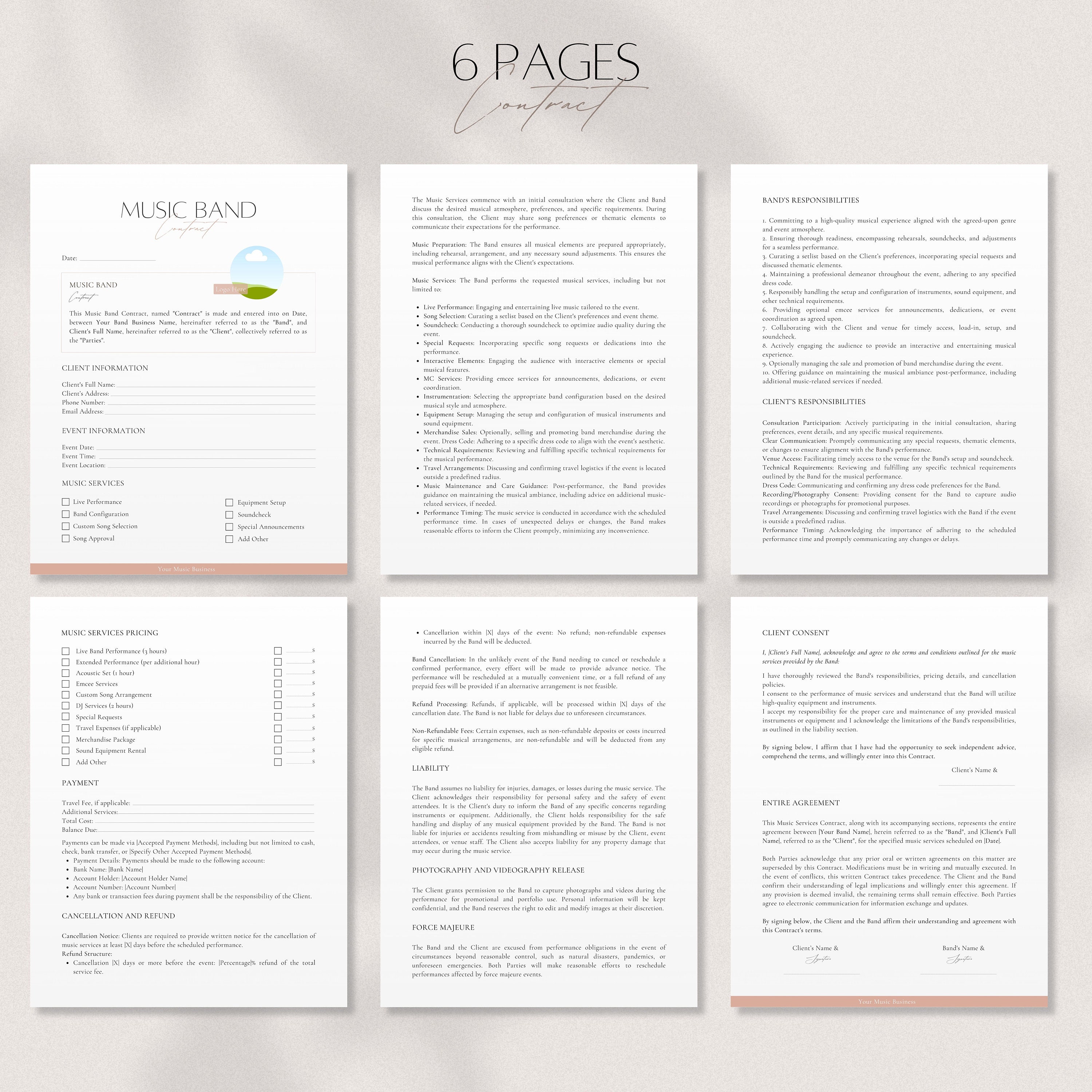 Image 4 for Songwriter Agreement Template