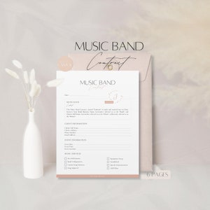 Music Band Contract Template, Editable Music Service Business Terms, Professional Client Song Agreement, Printable Canva Forms for Musicians