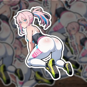 Off Balance Anime Girl - Vinyl Sticker