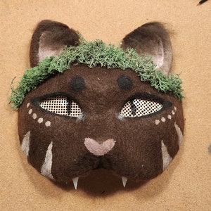 brown therian cat mask