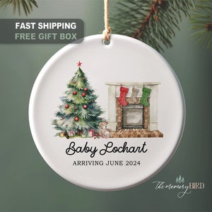 妊娠発表オーナメント、クリスマス妊娠発表、妊娠オーナメント
