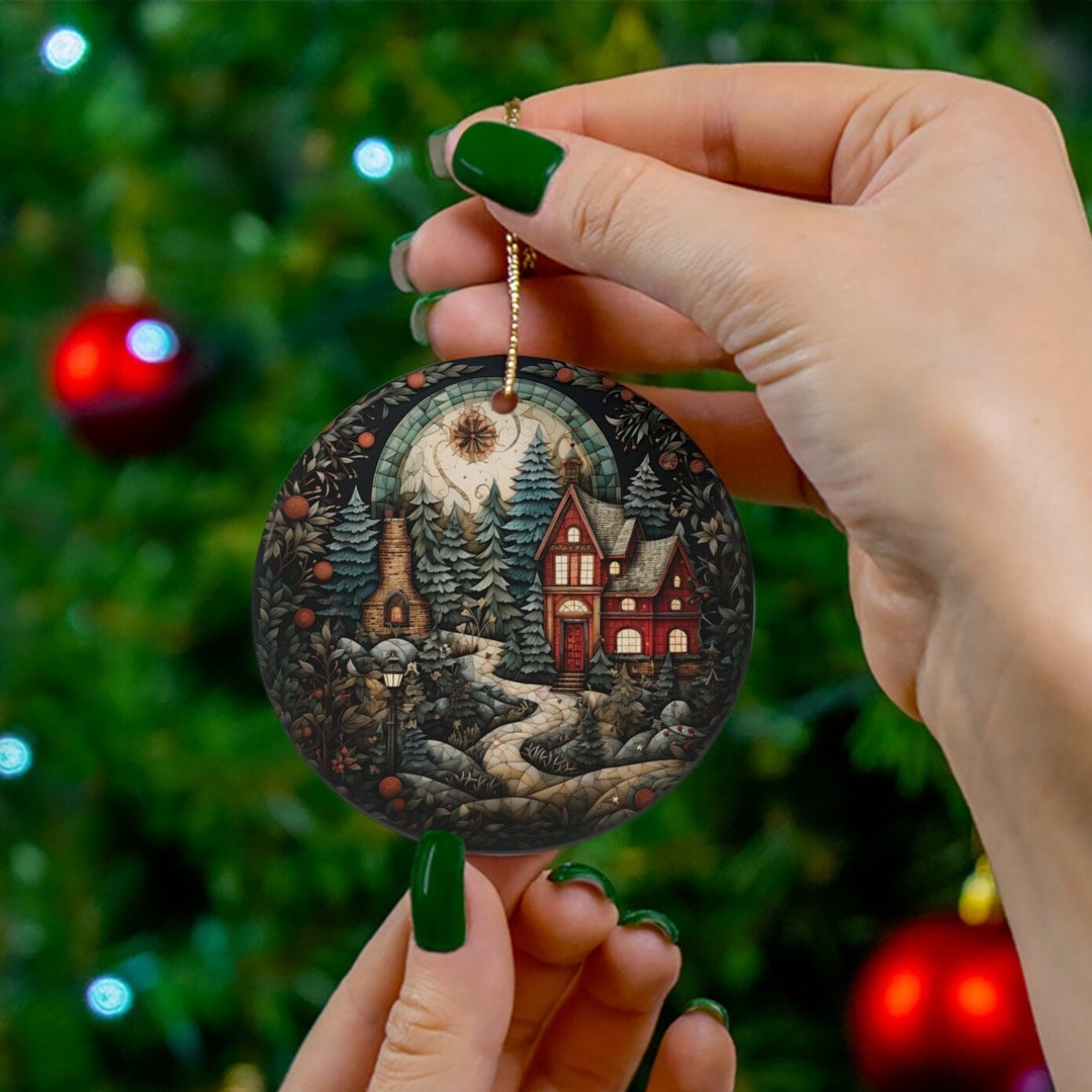 Cottage Ornament Victorian Fantasy Red Home Sweet Home Etsy