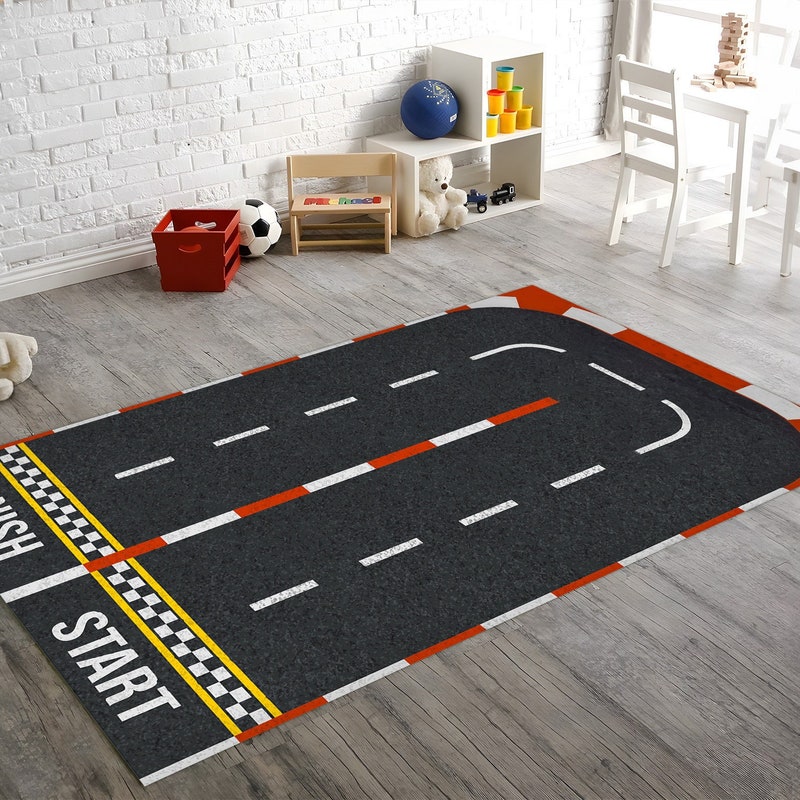 Race Track Rug - Etsy