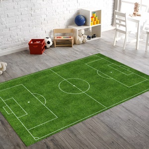 Soccer Field Rug, Football Field Rug, Kids Room Decor, For Children, Non Slip Rug, Grass Rug, Green Rug, Kids Room Carpet, Playing Area Mat
