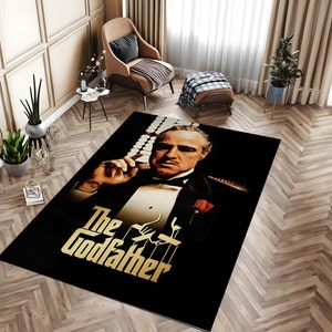 God Father Rug, Don Corleone Rug, Mafia Theme Rug, Brando Theme Rug, Cool Rug, Salloon Rug, Area Rug,Cool Room Decor, Office Rug, Modern Art