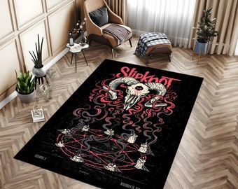 Slipknot Area Rug, Rock Music Room Decor, Metal Band