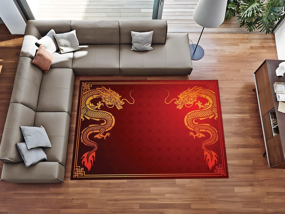 Dragon Festival Rug, Chinese Special Day, Animal Pattern Rug, Room ...