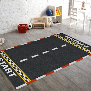 Race Track Rug, Road Rug, Car Track Rug, Kids Room Decor, Gift For Childs, Personalized Gift, Room Decor, Game Rug, Gamer Rug, Gaming Room