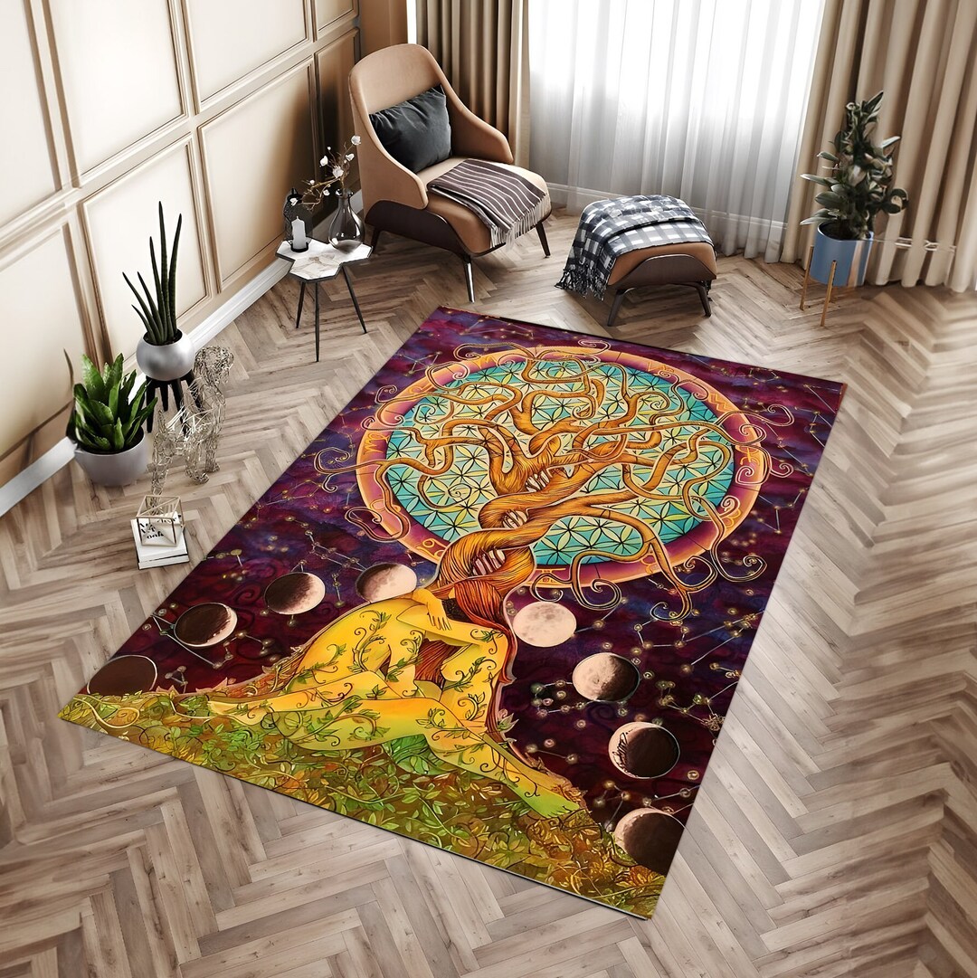 The Tree of Life Rug, Life Tree Rug, Klimt Life Tree, Beginning of the ...