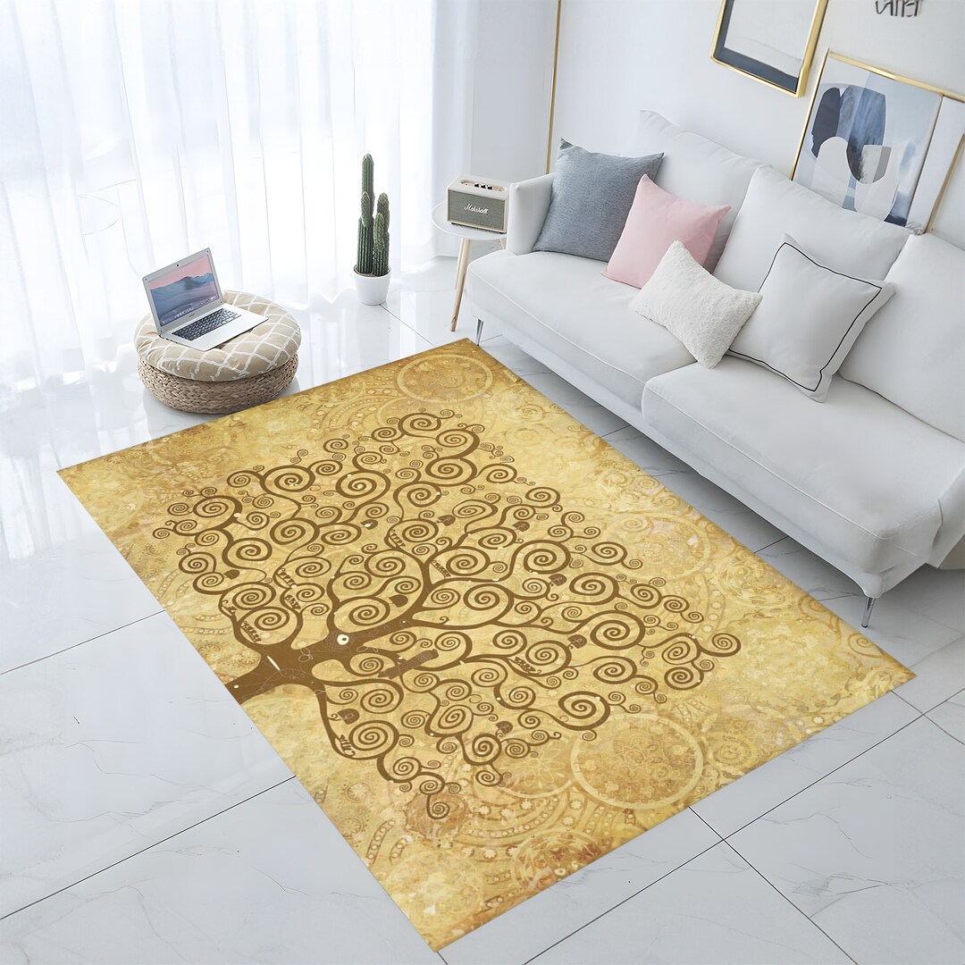Famous Pattern Rug Klimt Tree of Life Rug, Famous Art Nouveau Style, Area Rug - Etsy