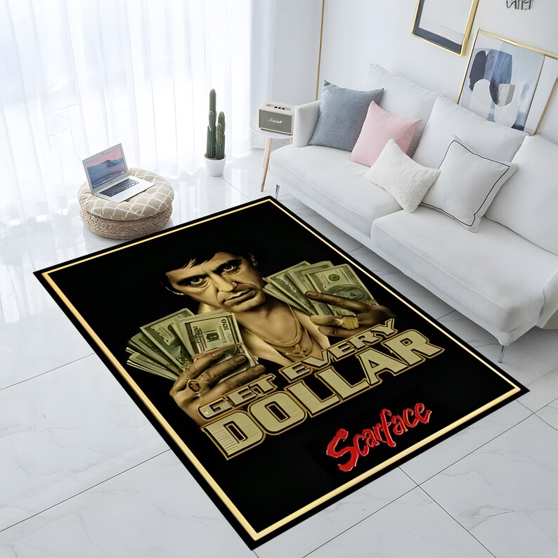 Money Stack Rug Scarface Rug, Tony Montana, Mafia Decor, Non-slip Area Rug - Etsy