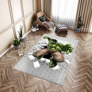 Alfombra Hulk, Alfombra De Habitación Para Niños, Decoración De Habitación Para Niños, Regalo De Cumpleaños, Para Niños, Alfombra Con Tema De Dibujos Animados, Diseño De Habitación Para Niños, Alfombra De Piso De Área, Ideas De Regalos Populares