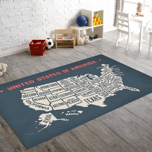 Usa Map Rugs Etsy - Il 600x600.5934841590 F3wu