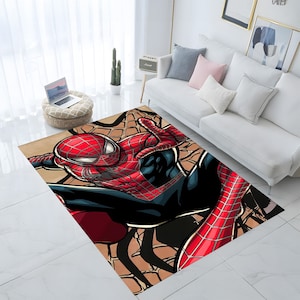 Spiderman Rug, Spider Man Rug, Kids Room Decor, For Childs, Playing Mat, Game Room Carpet, Gift For Boys Girls, Superhero Rug, Personalized