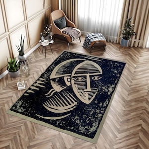 Josef Rug, Painting Art Rug, Drawing Pattern Rug, Artist Design, Modern Art Rug, Gift For Him Her, Office Rug, Area Hall Rug, Sketch Design
